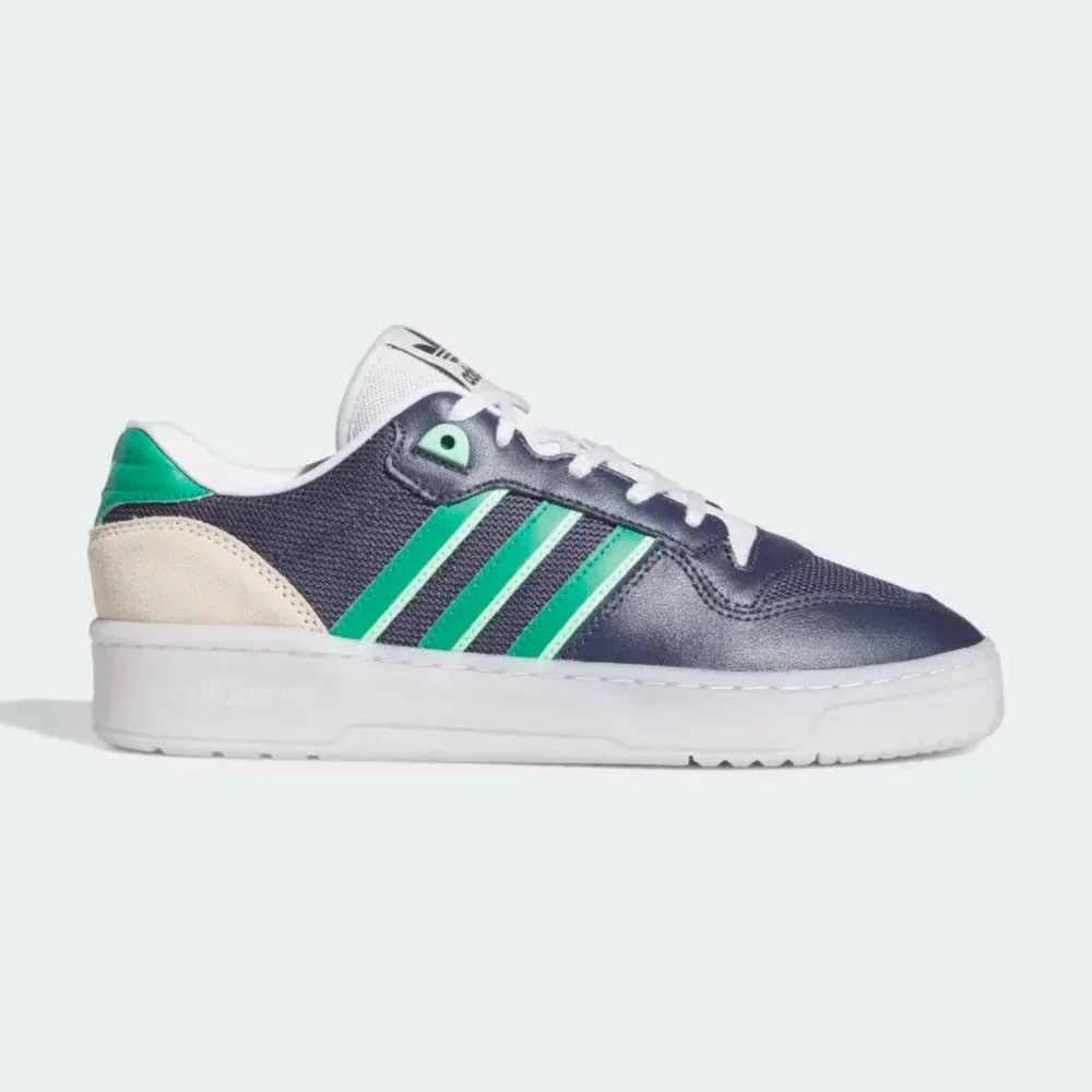 NWT Adidas Originals Men's Rivalry Low Shoes - Navy blue & green - FZ6326